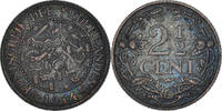 Niederlande 2-1/2 Cent Münze, Wilhelmina I, SS, Bronze, KM:150 -