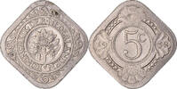 Niederlande 5 Cents Münze, Wilhelmina I, SS, Kupfer-Nickel, KM:153 -