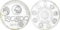 Portugal 10 Euro Lisbon, STGL, Silber, KM:803 -
