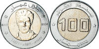 Algeria 100 Dinars Münze, Ali Amar., UNZ, Bi-Metallic, KM:143 -