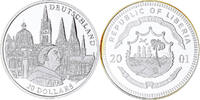 Liberia 20 Dollars Münze, Germany.BE, STGL, Silber -