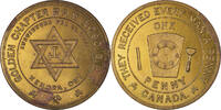 Kanada betaalpenning Masonic, Kenora, Golden Chapter, Chapter Penny, UNZ -