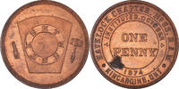 Kanada betaalpenning Masonic, Kincardine, Havelock Chapter, Chapter Penny, VZ -