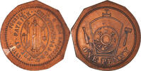 Kanada betaalpenning Masonic, St Patrick's Chapter, Chapter Penny, VZ+, Kupfer -