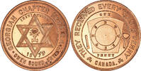 Kanada betaalpenning Masonic, Owen Sound, Georgian Chapter, Chapter Penny -