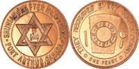 Kanada betaalpenning Masonic, Port Arthur, Shunia, Chapter Penny, UNZ+, Kupfer -
