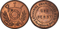 Kanada betaalpenning Masonic, Harriston, Enterprise, Chapter Penny, VZ+ -
