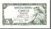 Spanien 5 Pesetas Geldschein, 1954-07-22, KM:146a, UNZ -