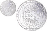 Frankreich 10 Euro Coq, Paris, UNZ+, Silber -