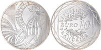 Frankreich 10 Euro Monnaie de Paris, Coq, UNZ, Silber, Gadoury:EU727 -