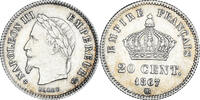 Frankreich 20 Centimes Münze, Napoleon III, Napoléon III, Strasbourg -