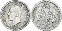 Spanien 50 Centimos Münze, Alfonso XIII, Madrid, SS+, Silber, KM:741 -