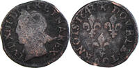 Frankreich Double Tournois Münze, Louis XIII, Double tournois de Warin, tête à gauche -