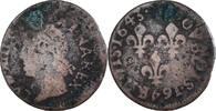 Frankreich Double Tournois Münze, Louis XIII, Double tournois de Warin, tête à gauche -