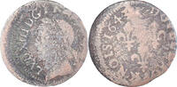 Frankreich Double Tournois Münze, Louis XIII, Double tournois de Warin, tête à gauche -