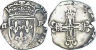 Frankreich 1/4 Ecu Münze, Louis XIII, Uncertain Mint, S+, Silber -