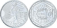 Frankreich 10 Euro La Semeuse en marche, Paris, STGL, Silber, KM:1580 -