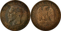 Frankreich 2 Centimes Münze, Napoleon III, Napoléon III, Strasbourg -