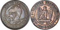 Frankreich 5 Centimes Münze, Napoleon III, Satirique, SS+, Bronze -