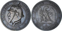 Frankreich 10 Centimes Münze, Napoléon III, Paris, Satirique -