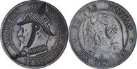 Frankreich 10 Centimes Münze, Napoléon III, Rouen, Satirique -