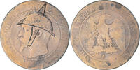 Frankreich 10 Centimes Münze, Napoleon III, Paris, Satirique -