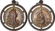 Frankreich Medaille Louis XIV, La Marine Française, History, Restrike, VZ -