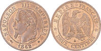 Frankreich 2 Centimes Münze, Napoleon III, Napoléon III, Paris, VZ -