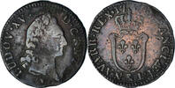 Frankreich 1/2 Sol d'Aix Münze, Louis XV, Aix, S+, Kupfer -