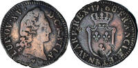 Frankreich 1/2 Sol d'Aix Münze, Louis XV, Aix, S+, Kupfer, KM:542 -