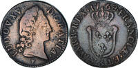 Frankreich 1/2 Sol d'Aix Münze, Louis XV, Aix, SS, Kupfer -