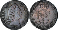 Frankreich 1/2 Sol d'Aix Münze, Louis XV, Aix, SS, Kupfer, Gadoury:274 -