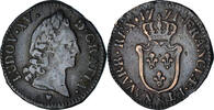 Frankreich 1/2 Sol d'Aix Münze, Louis XV, Aix, SS, Kupfer, Gadoury:274 -