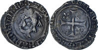 Frankreich Liard au dauphin Münze, Charles VIII, Saint Lô, S, Billon -