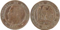 Frankreich 2 Centimes Münze, Napoleon III, Napoléon III, Paris, VZ -