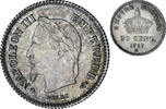 Frankreich 20 Centimes Münze, Napoleon III, Napoléon III, Strasbourg -