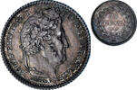 Frankreich 25 Centimes Münze, Louis-Philippe, Rouen, UNZ, Silber -