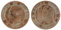 Frankreich 2 Centimes Münze, Napoleon III, Napoléon III, Rouen, S -