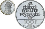 Frankreich 100 Francs Münze, BE, STGL, Silber, KM:962a, Gadoury:902 -