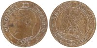 Frankreich 2 Centimes Münze, Napoleon III, Napoléon III, Bordeaux -