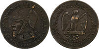 Frankreich 5 Centimes Napoleon III, Paris, Satirique, Bronze, SS -
