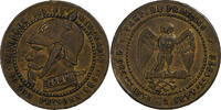 Frankreich 5 Centimes Napoleon III, Paris, Satirique, Bronze, SS -