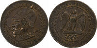 Frankreich 5 Centimes Napoleon III, Paris, Satirique, Bronze, SS -