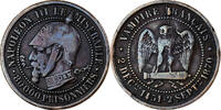 Frankreich Module de 5 Centimes Napoleon III, Paris, Satirique, Bronze -