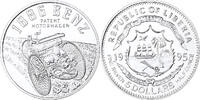 Liberia 5 Dollars Silber, STGL, KM:562 -
