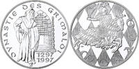 Monaco Medaille Dynastie des Grimaldi, Silber, STGL -
