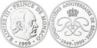 Monaco Medaille 50ème Anniversaire de Rainier III, Silber, STGL -