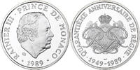 Monaco Medaille 40 ème Anniversaire de Rainier III, Silber, STGL -