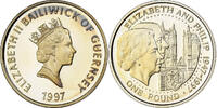 Guernsey Pound Elizabeth II, British Royal Mint, 50 ans du mariage de -