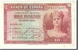 Spanien 10 Pesetas Geldschein, Undated, KM:86a, SS -